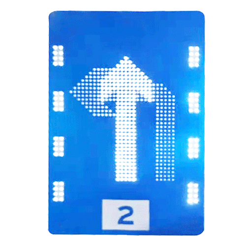 左转直行车道指示标志
