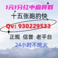 最新分享24小时一元一分跑得快群2024/已更