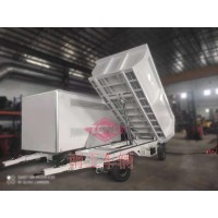 5吨自卸厢式平板车无动力牵引自卸工具拖车