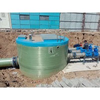 河南一体化污水泵站加工~妍博环保公司订做玻璃钢一体化泵站