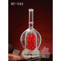 河南工艺玻璃酒瓶生产厂家~宏艺玻璃制品厂家定做内画酒瓶