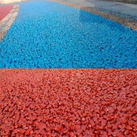 重庆市 彩色透水混凝土材料厂家 彩色压模地坪