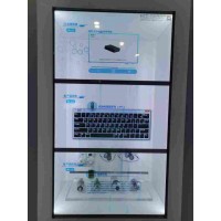 透明橱窗显示器 透明屏液晶展柜 屏内展示物品的显示器