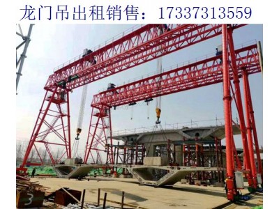 内蒙古兴安盟加工用的龙门吊 夜间施工注意